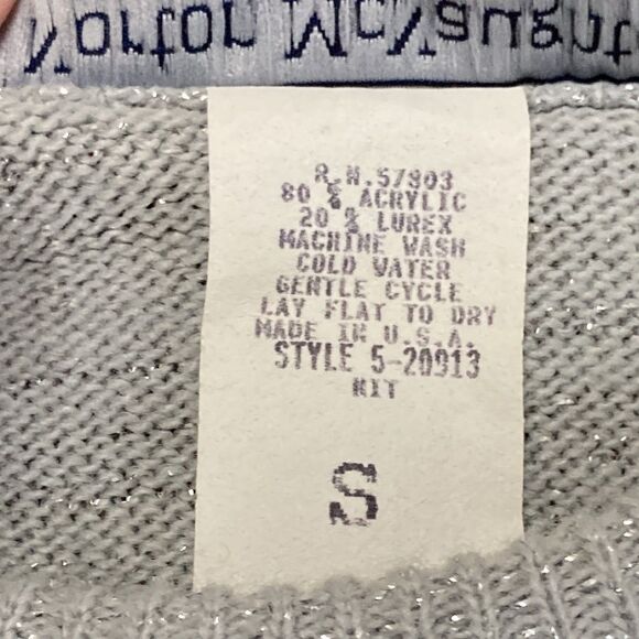 Vtg Norton McNaughton Petites Small Petite Silver Shimmer Sweater Shoulder Pads - Picture 9 of 9